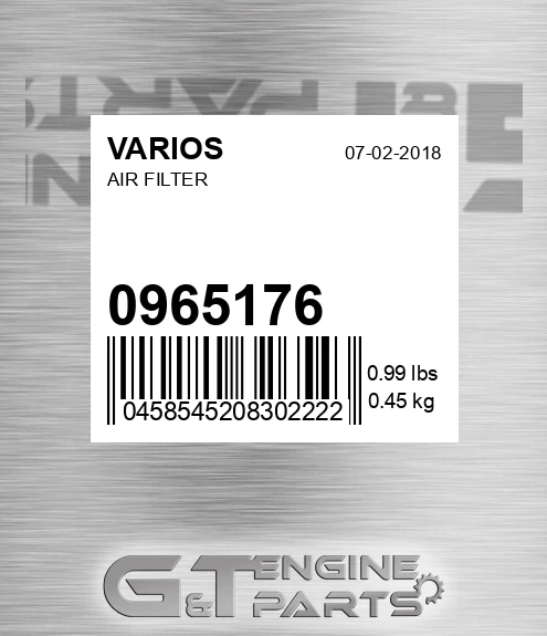 096.5176 Air Filter for VARIOS