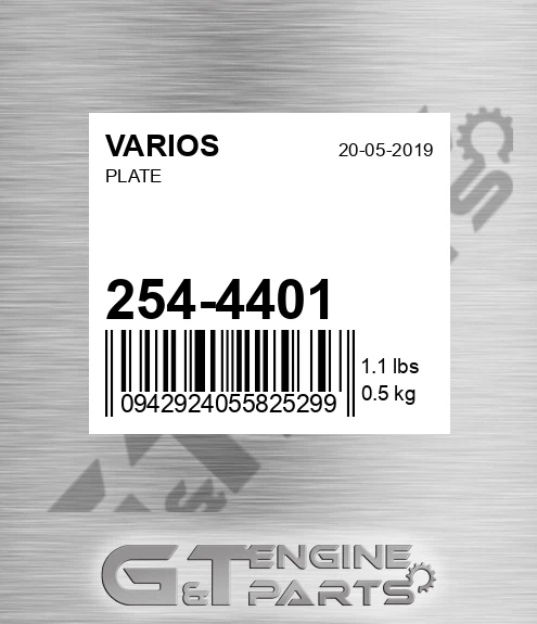254-4401 Plate