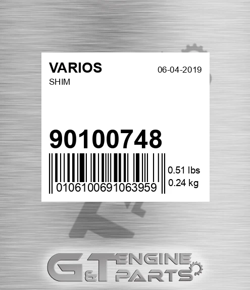901.00748 Shim for VARIOS