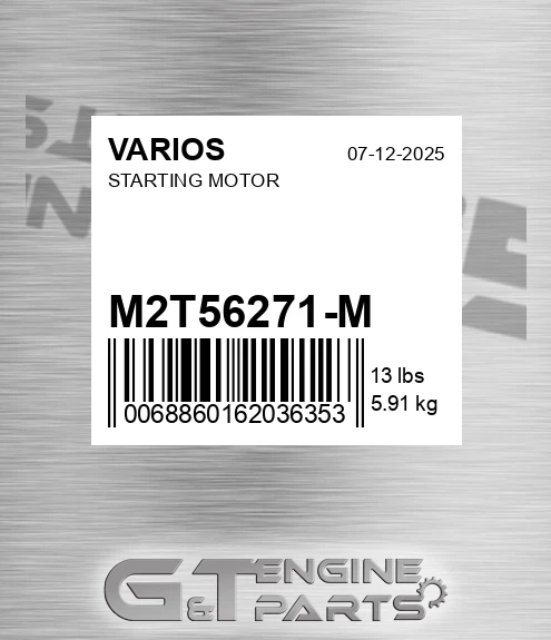 M2T56271-M Starting Motor