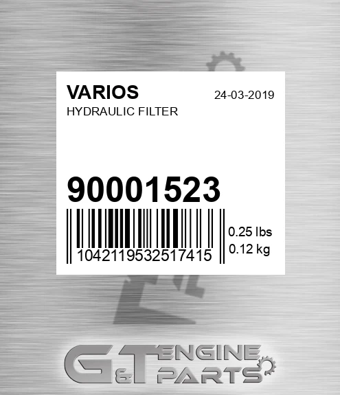 900.01523 Hydraulic Filter for VARIOS