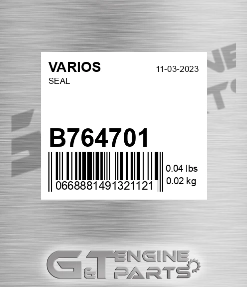 B764701 VARIOS Seal