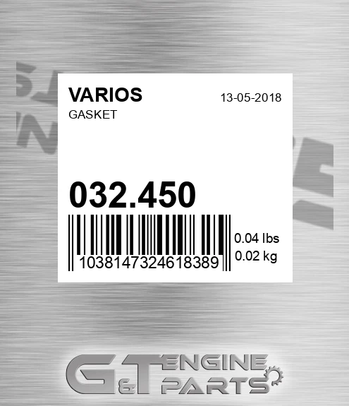 032.450 VARIOS Gasket
