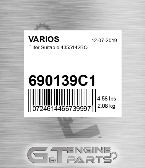 690139C1 Filter Suitable 4355142bq