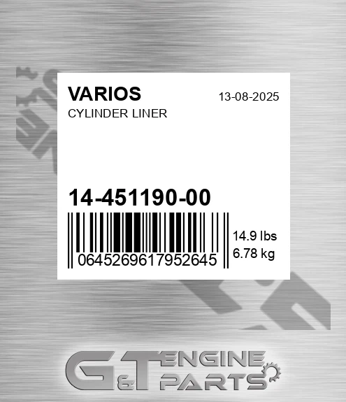 14-451190-00 Cylinder Liner