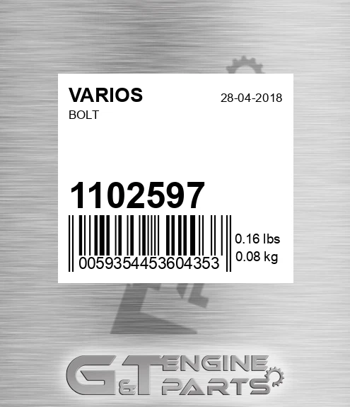 1102.597 Bolt