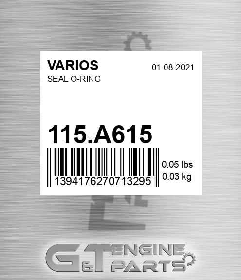 115.A615 Seal O-ring