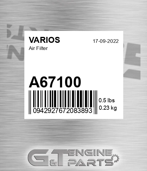 A67100 VARIOS Air Filter