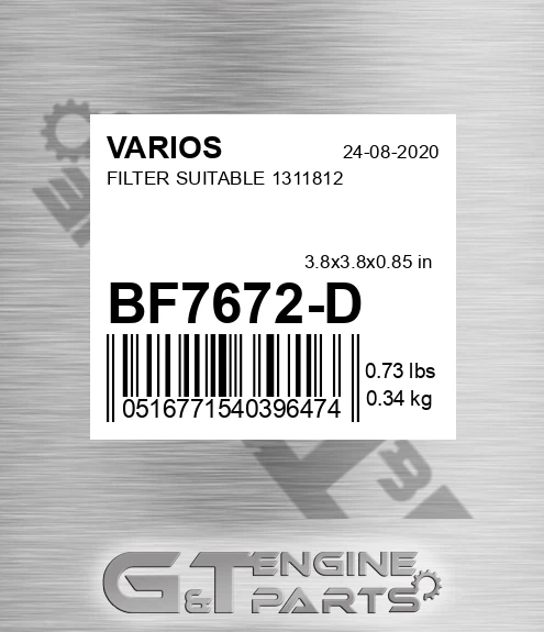 BF7672-D Filter Suitable 1311812