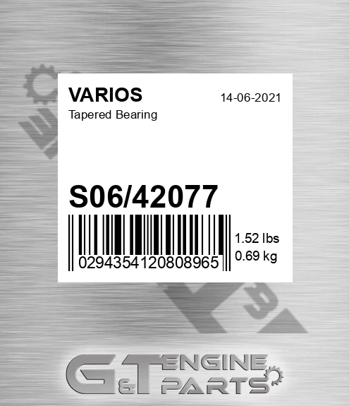 S06-42077 Tapered Bearing