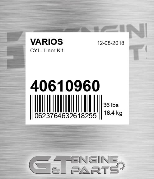 40610960 Cyl. Liner Kit for VARIOS