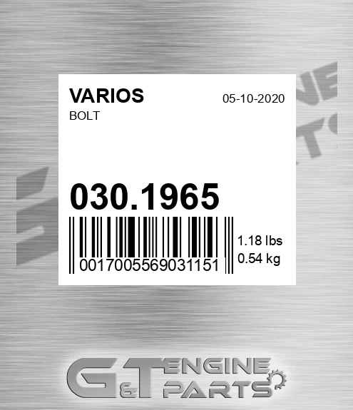 030.1965 Bolt for VARIOS