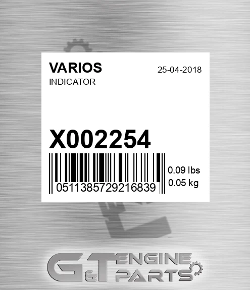 X002254 Indicator