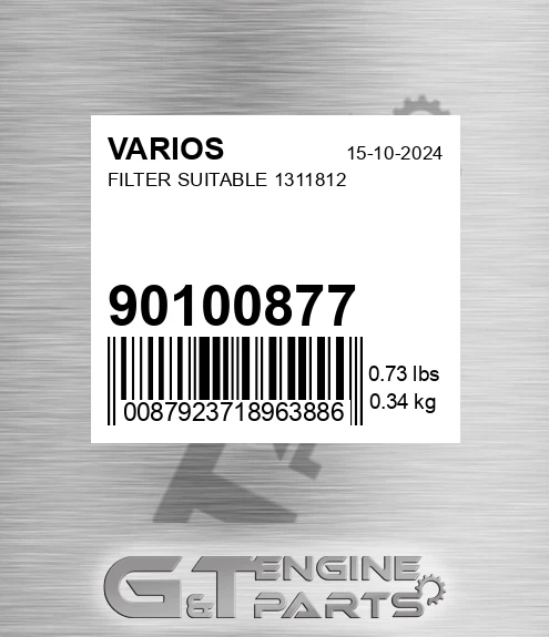 901.00877 Filter Suitable 1311812 for VARIOS