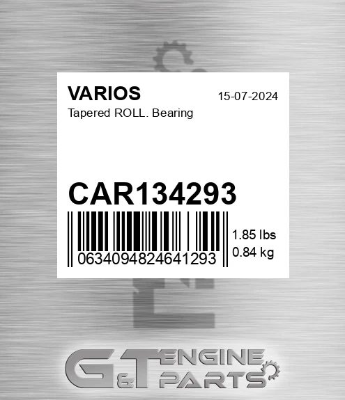 CAR134293 VARIOS Tapered Roll. Bearing
