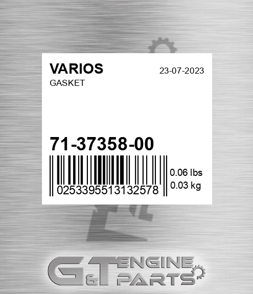 71-37358-00 Gasket