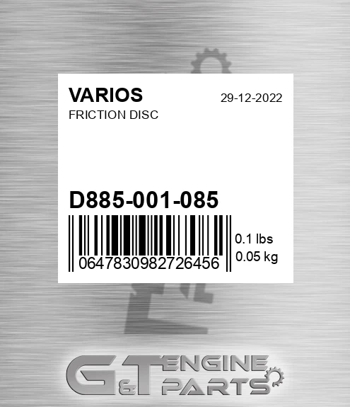 D885-001-085 Friction Disc