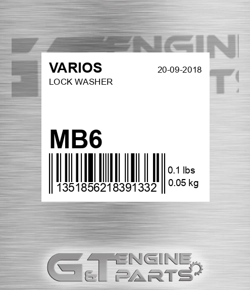MB.6 Lock Washer for VARIOS