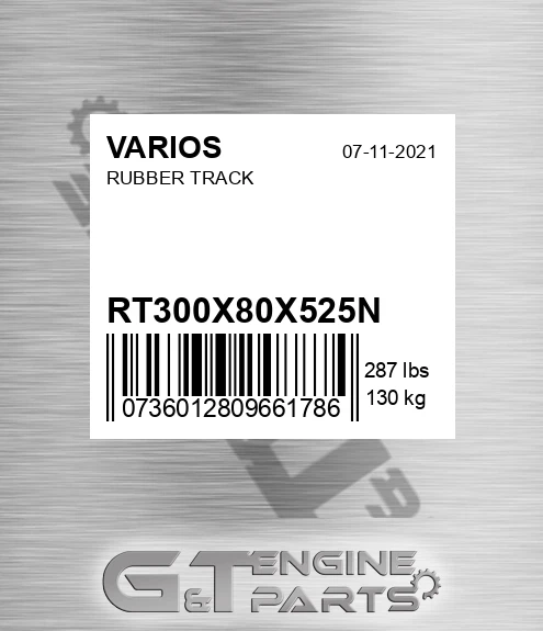 RT300X80X525N Rubber Track for VARIOS