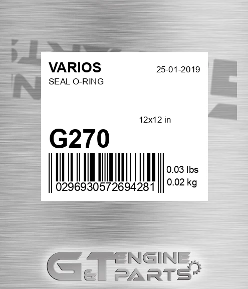 G270 Seal O-ring