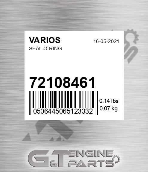 72108461 VARIOS Seal O-ring