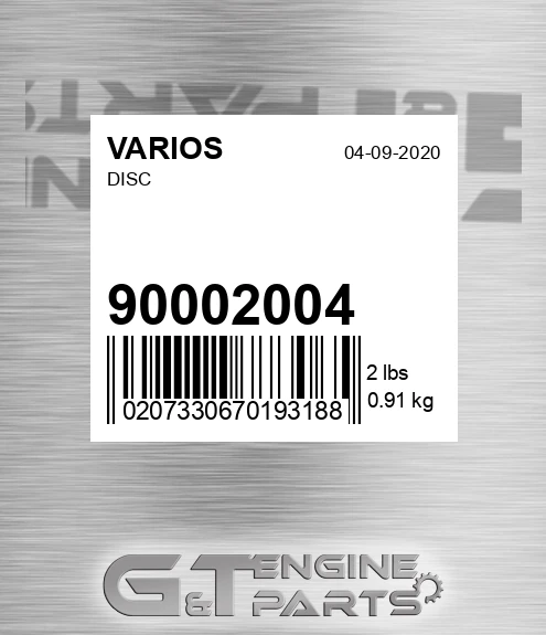 900.02004 Disc for VARIOS