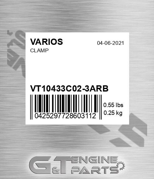 VT10433C02-3ARB Clamp