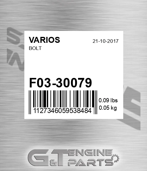 F03/30079 Bolt