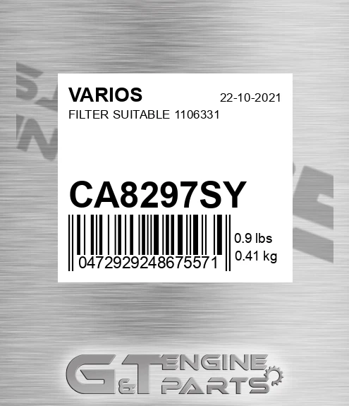 CA8297SY Filter Suitable 1106331