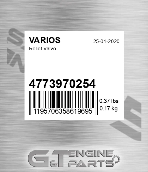 4773970254 Relief Valve