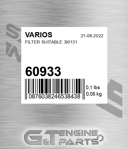 60933 Filter Suitable 3i0131