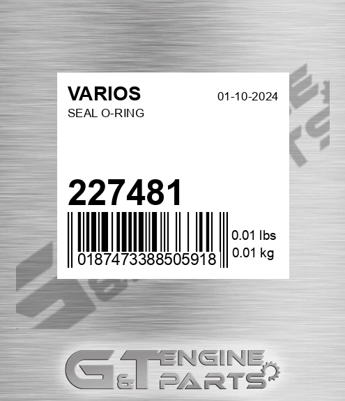 227481 Seal O-ring