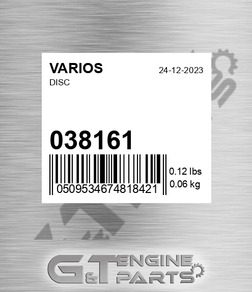038161 Disc for VARIOS