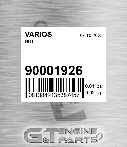 900.01926 Nut for VARIOS