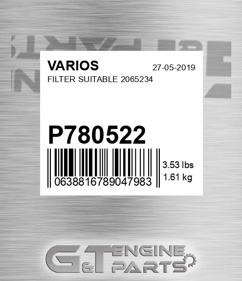 P780522 VARIOS Filter Suitable 2065234