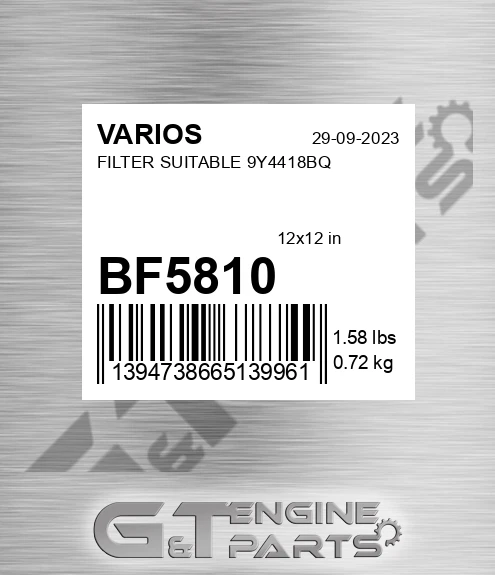 BF5810 Filter Suitable 9y4418bq