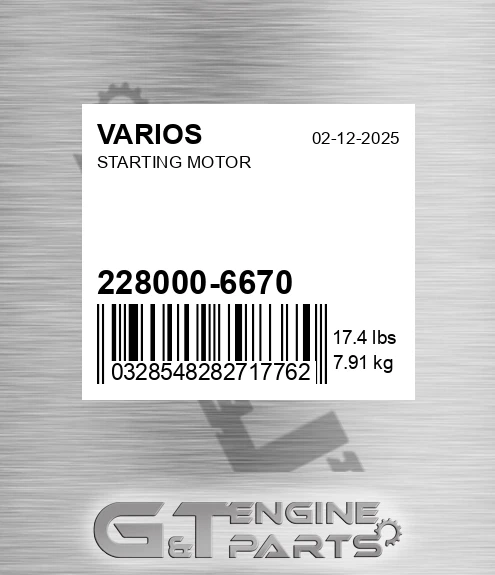 228000-6670+ Starting Motor