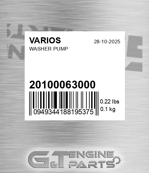 20100063000 Washer Pump