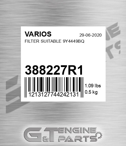 388227R1 Filter Suitable 9y4449bq