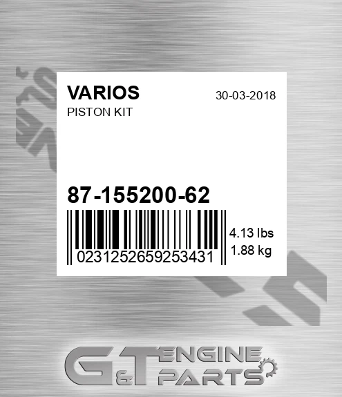 87-155200-62 Piston Kit
