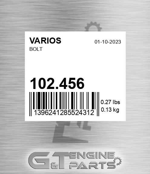 102.456 Bolt