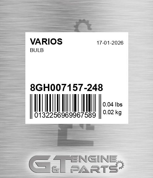 8GH 007 157-248 Bulb for VARIOS