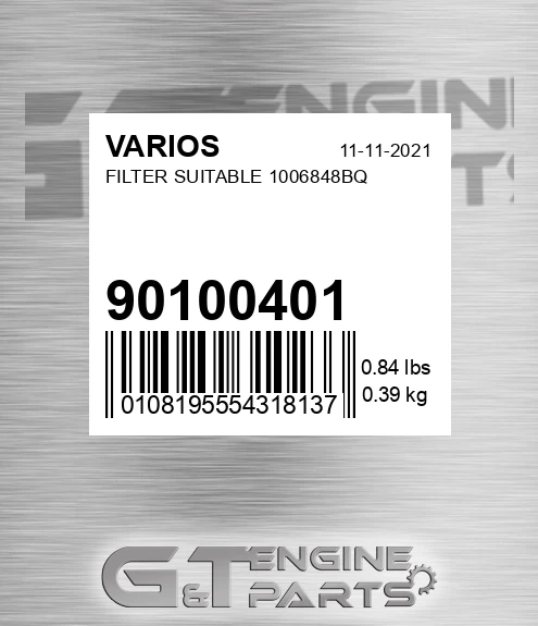 901.00401 Filter Suitable 1006848bq for VARIOS