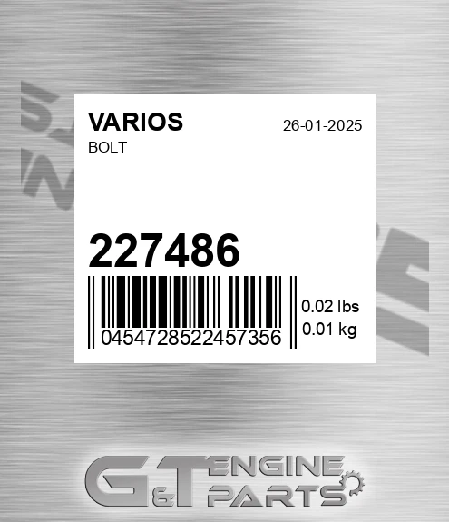 227486 VARIOS Bolt