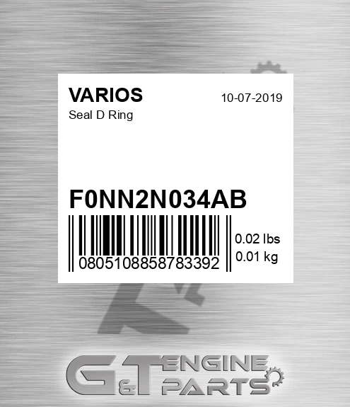 F0NN2N034AB Seal D Ring