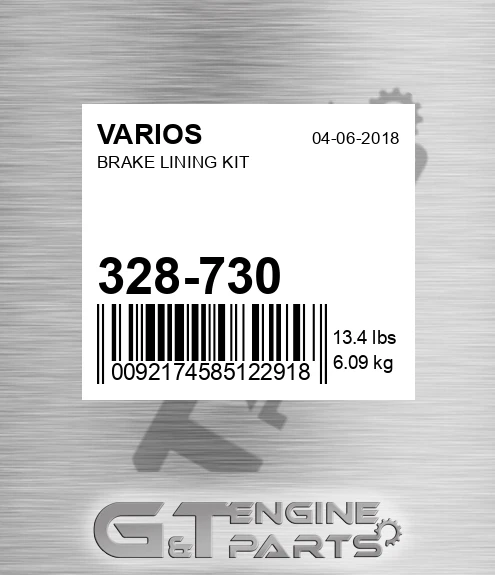 328-730 Brake Lining Kit
