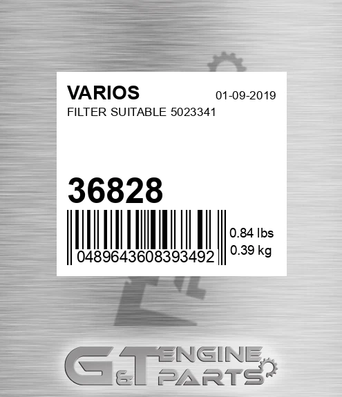 36828 Filter Suitable 5023341 for VARIOS