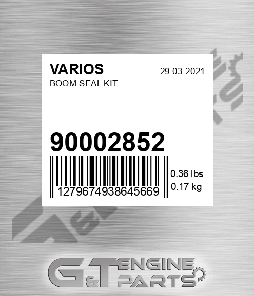 900.02852 Boom Seal Kit for VARIOS