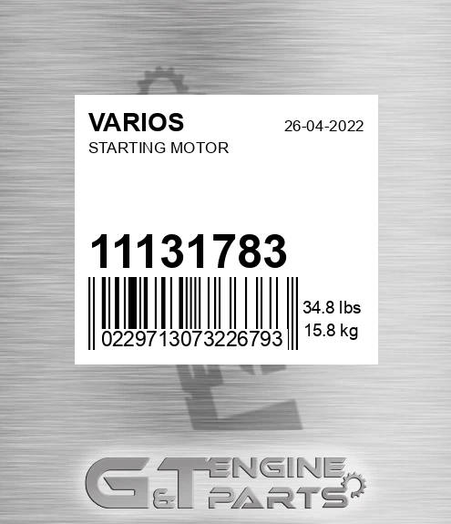 11131783 Starting Motor