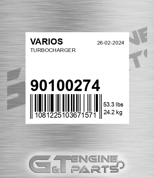 901.00274 Turbocharger for VARIOS